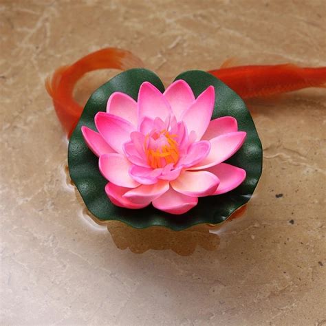 Artificial Floating Lotus Flower For Pond Decor Water Lily Buy Eva