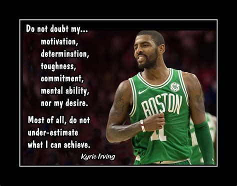 Do Not Under Estimate Me Kyrie Irving Basketball Quote Poster Motivational Wall Art