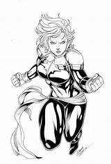 Marvel Captain Comics Heroes Girls Ms Coloring Comic Drawings Dc Daniele Torres Characters Book sketch template