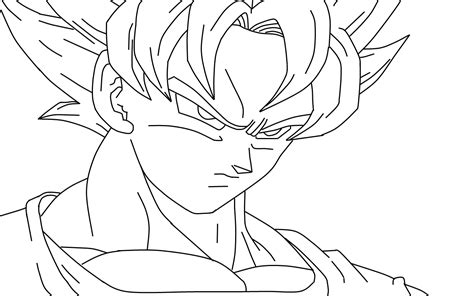 Just A Goku Lineart By Carapau On Deviantart