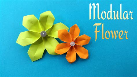 How To Make A Easy Paper Modular Flower For Mothers Day Origami
