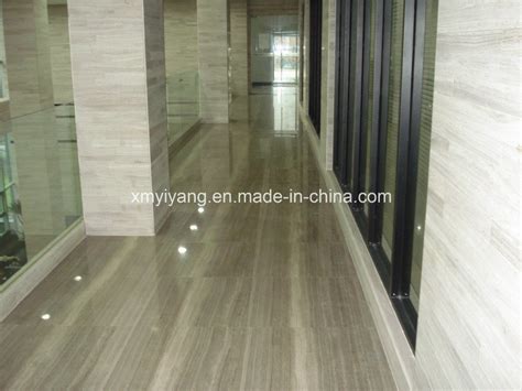 China Grey Wood Grain Marble Tile For Floor And Wall China Grey