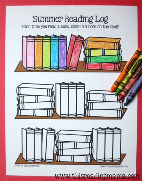 Free Summer Reading Log Kids Can Color This Reading Mama