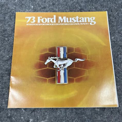 1973 Ford Mustang Vintage Sales Brochure Catalog 2500 Picclick