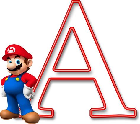 ᎯϦc ‿ ⁀ Letras De Mario Bros Decoracion De Mario Bros Cumpleaños De