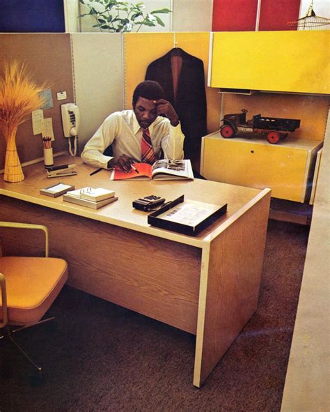 Old Office Cubicles And Retro Open Plan Office Layouts From The 70s