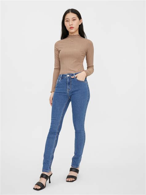 skinny fit jeans light blue pomelo fashion