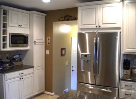 You can use brighter recessed lights or increase the total required watts to 2 watt / square foot for general and 3 watt / square foot for task lighting. refrigerator placement ideas - Google Search | Stylish ...