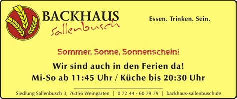 Tagebuch Backhaus Sallenbusch