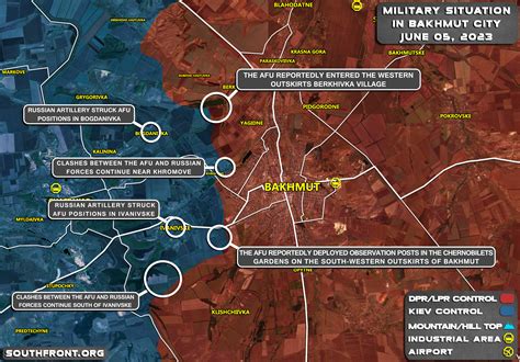 Military Situation In Bakhmut On June 5 2023 Map Update