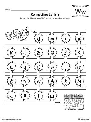 Letter W Scramble Worksheet  MyTeachingStation.com