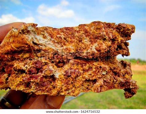 Plinthite Clay Red Yellow Mottled Texture Stock Photo 1624716532