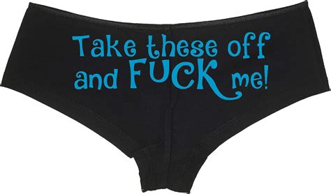 Knaughty Knickers Take These Off And Me Sexy Slutty Underwear Black Panties Amazon Ca