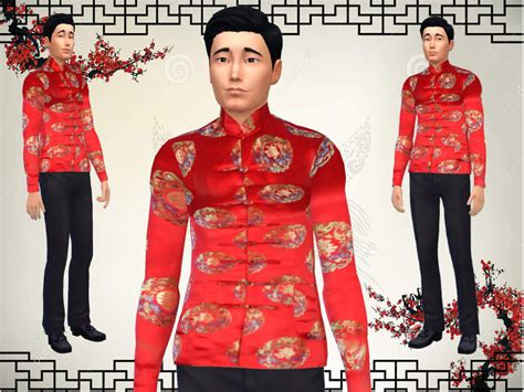 The Sims Resource Male Chinese Jacket