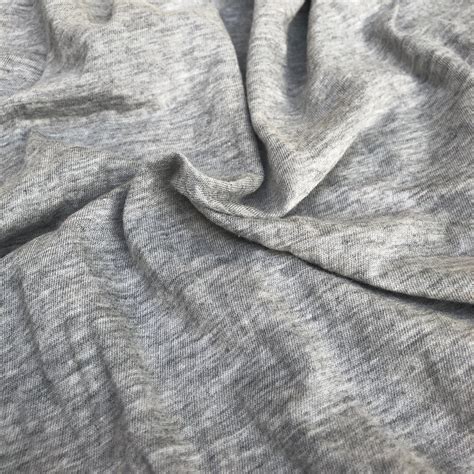 60 Modal And Cotton Solid Heather Gray Jersey Knit Fabric Etsy