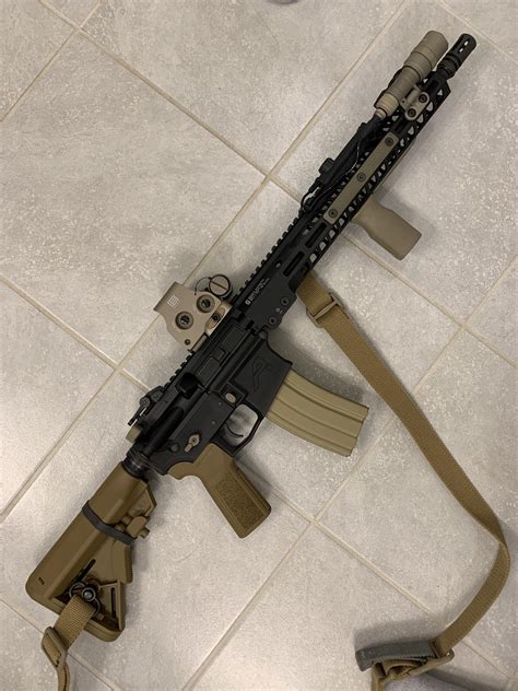 My new main squeeze. 14.7 pinned welded fn chf barrel, geissele gas