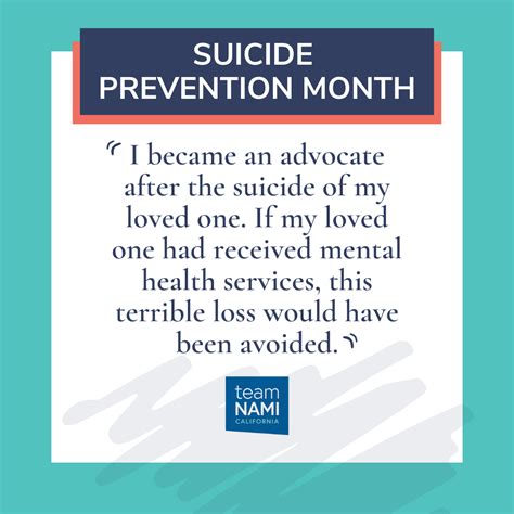 Suicide Prevention Month Nami California