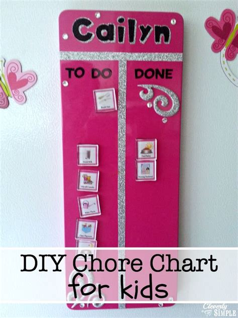 Diy Chore Chart Idea For Kids Chore Chart Kids Diy For Kids Cool