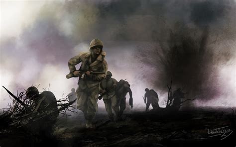 Soldiers War Art Military Battle Wallpaper 1920x1200 69567