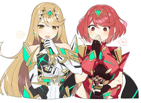 Pyra Mythra And Mythra Xenoblade Chronicles And More Drawn By
