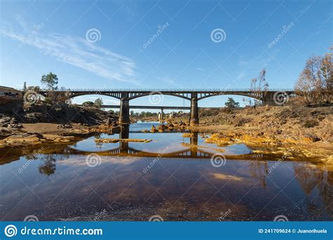 Bridge That Is Reflected In The Waters Of The Rio Tinto In Huelva