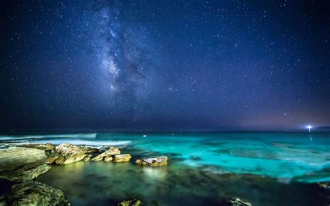 Ocean Night Sky Mac Wallpaper Download Allmacwallpaper