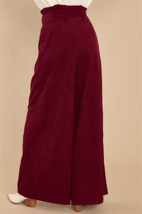 Beautiful Burgundy Corduroy Pants All Bottoms Red Dress
