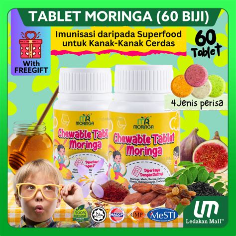 Mr Moringa Chewable Tablet Moringa Membekalkan Kalsium Dan Antibodi