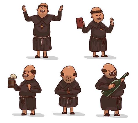 Catholic Monks Cartoons Illustrations Royalty Free Vector Graphics
