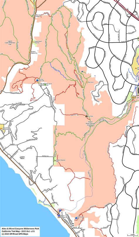 Aliso And Wood Canyons Wp California Trail Map