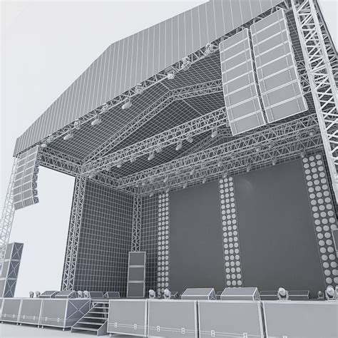 3d Model 3d Concert Stage Vr Ar Low Poly Cgtrader