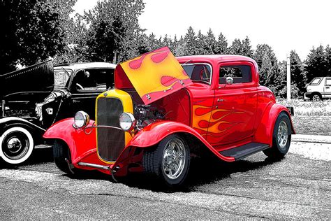 Red Hot Rod With Flames Photograph By Randy Harris