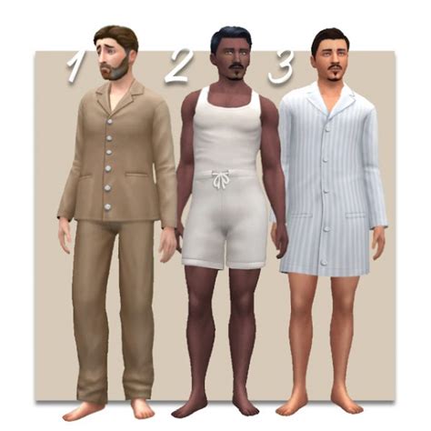 History Lovers Sims Blog Edwardian Men`s Nightwear • Sims 4 Downloads