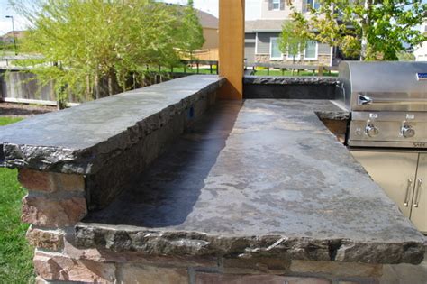 This two smart diy ideas for an outdoor bar table. Rustic Outdoor Concrete Countertop Kitchen - Rustic ...