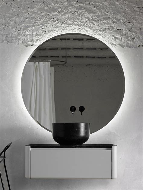 Round Bathroom Mirror With Integrated Lighting Origin Mirror With