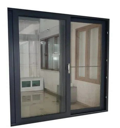 Mm Upvc Black Track Sliding Window For Home Exterior At Rs