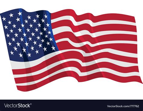 Political Waving Flag Of United States Royalty Free Vector