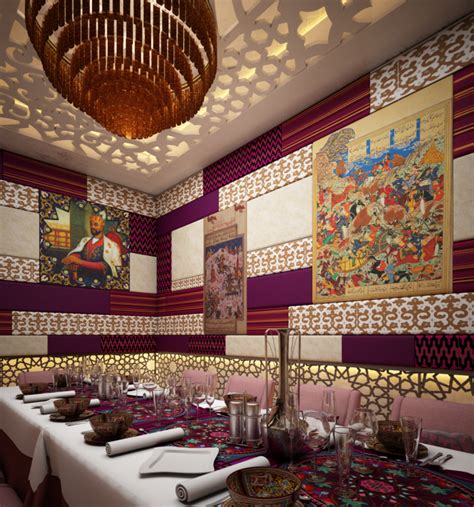 Small Banquet Room Modern Middle Eastern Style Restaurant Design By