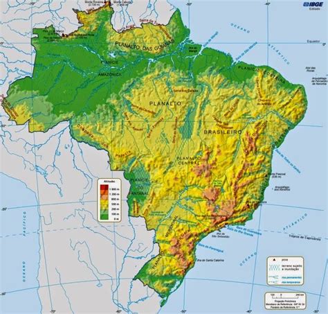 Mapa De Brasil Mapa Físico Geográfico Político Turístico Y Temático