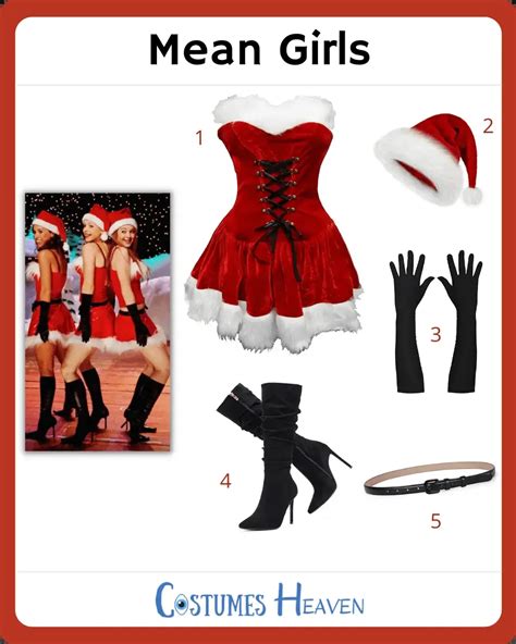 mean girls christmas costume for cosplay and halloween 2024