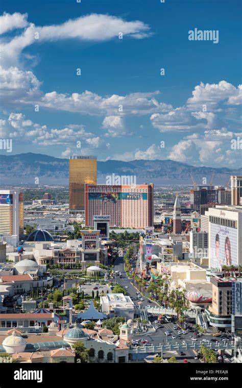 Las Vegas Strip Skyline Stock Photo Alamy