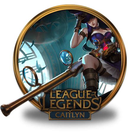 Caitlyn Icon League Of Legends Gold Border Iconpack Fazie69