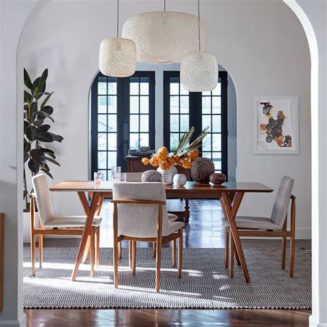 Lovely modern dining room light fixtures. Mid-Century Expandable Dining Table - Walnut | west elm