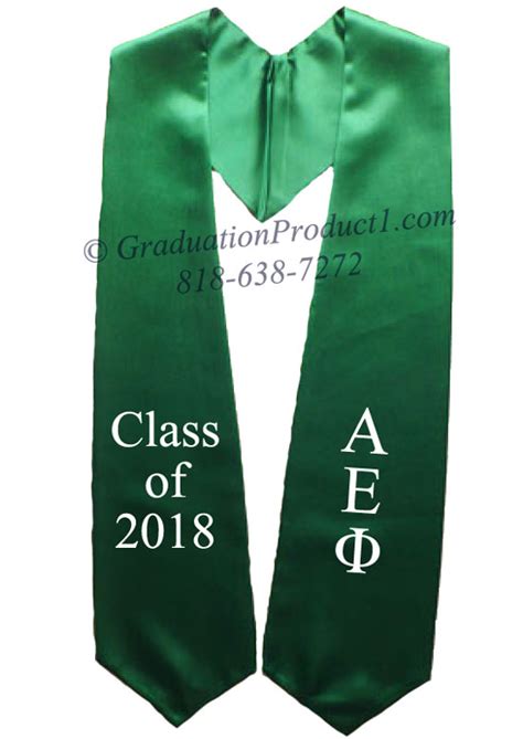 Alpha Epsilon Phi Kelly Green Greek Graduation Stole And Sashes From