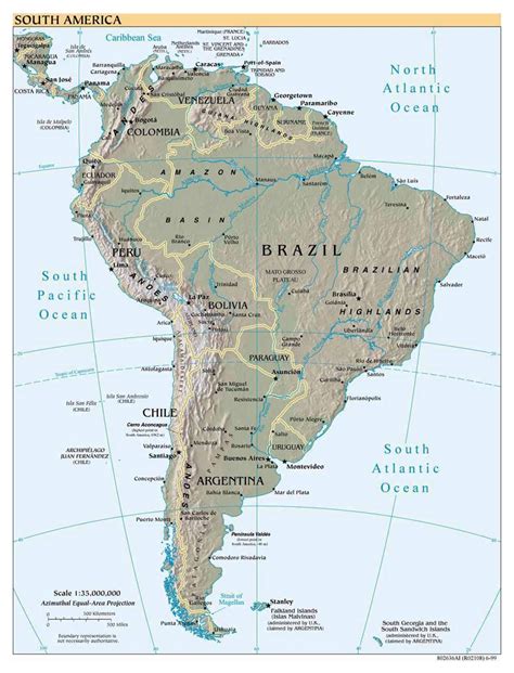 South America Map Detailed Map Of South America 21a