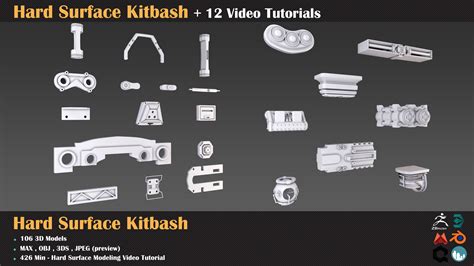 Hard Surface Kitbash + 12 Video Tutorials - ZBrushCentral