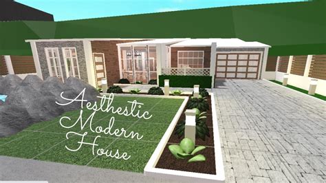 One Story Aesthetic Modern House Speed Build Welcome To Bloxburg YouTube