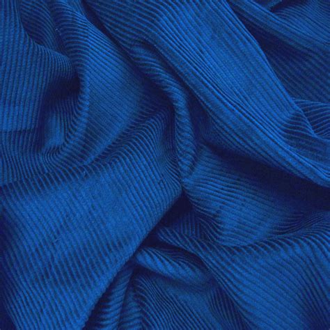 Royal Blue Cotton Corduroy 8 Wale Fabric Material 144cm 56 Wide