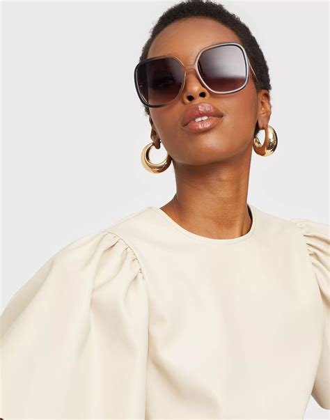 Buy Nelly Oversized 70 S Sunglasses Black Brown