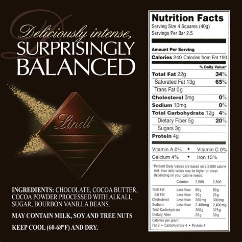 Lindt Excellence Bar 90 Cocoa Supreme Dark Chocolate Gluten Free